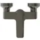 Zweigriff-Waschtischarmatur von Ideal Standard in Metallic-Grau mit farbigen Indikatoren für warmes (rot) und kaltes Wasser (blau).